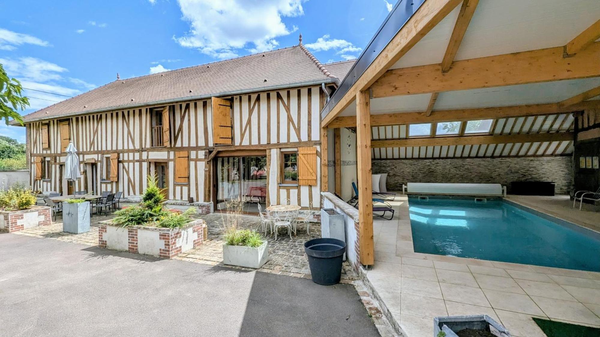 Maison Calme 14 Personnes, Piscine, Jardin Et Parking 布彻瑞斯 外观 照片